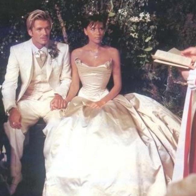 David and Victoria Beckham’s 1999 wedding.