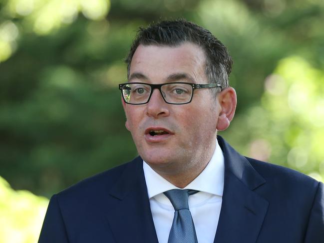 Victorian Premier Daniel Andrews and Minister for Energy Lily D'Ambrosio, hold a press conference at Parliament house in Melbourne, Tuesday, February 19, 2019. The Andrews government will put forward a bill to legislate a Victorian default power offer to cut household power bills. (AAP Image/David Crosling) NO ARCHIVING,