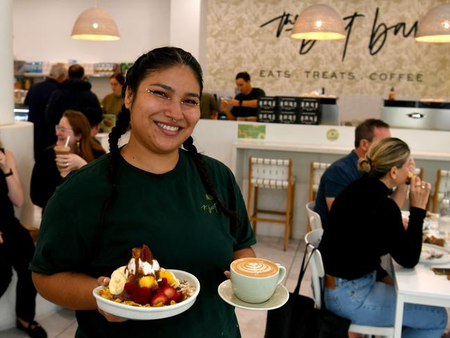 The Beet Bar. Ana Martin with a strawberry sundae Acai.  Picture: Evan Morgan