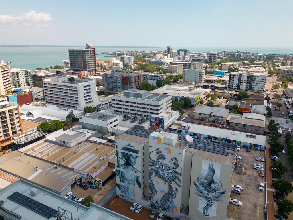 Darwin’s now lively CBD. Picture: Charlie Bliss