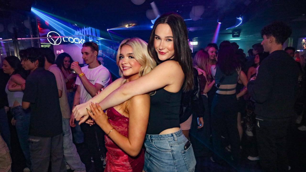 Tahlia Ruggero and Mateja Ivkovic at Cocktails Nightclub. Picture: Kitt O'Halloran