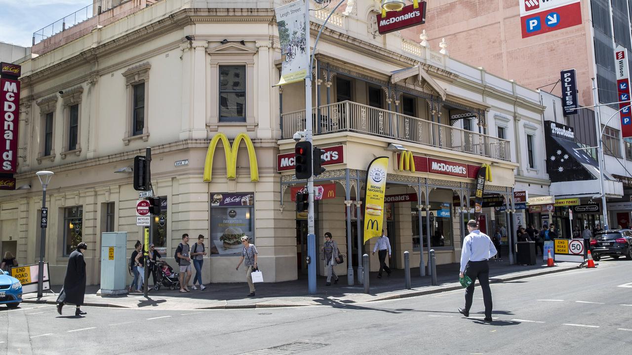 Ms Miller’s alleged offending took place in the Hindley St McDonald’s in Adelaide.