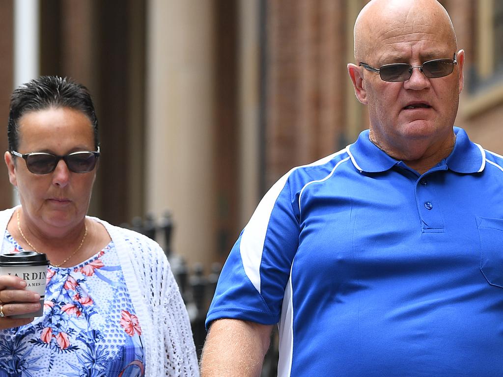 Victim Wayne Greenhalgh (right) and wife Bronwen. Picture: AAP