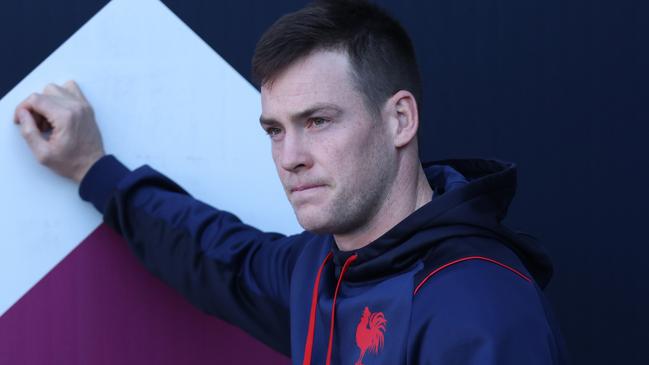 NEWCASTLE, AUSTRALIA - JUNE 17: Luke Keary of the Roosters prior to play during the round 16 NRL match between Newcastle Knights and Sydney Roosters at McDonald Jones Stadium on June 17, 2023 in Newcastle, Australia. (Photo by Scott Gardiner/Getty Images)