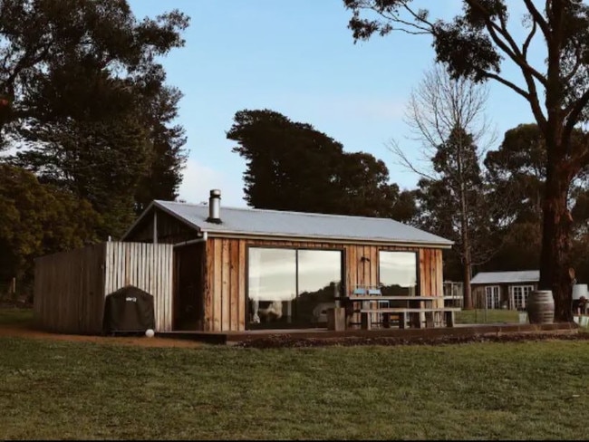 This one bedroom cabin in Red Hill South in Mornington Peninsula can be rented at $331.40 a night. Picture: Airbnb.