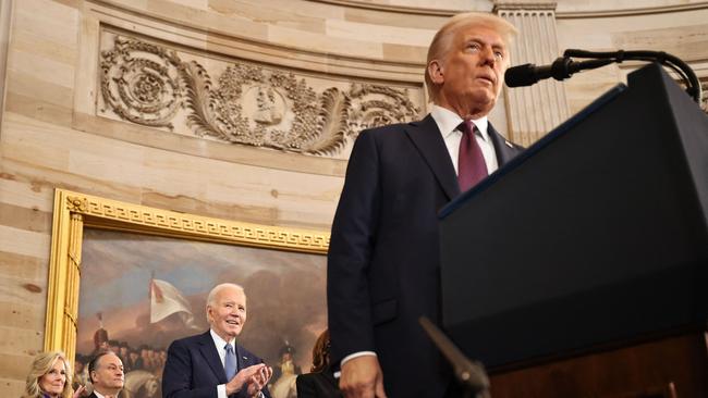 Trump during his speech after he was sworn in as the 47th president. Picture: Chip Somodevilla / POOL / AFP