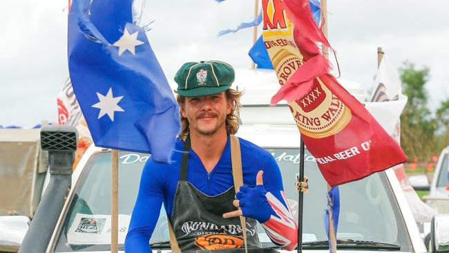 John Standing at the 20th annual Hot 100 Australia Day Ute Run in Darwin. Picture Glenn Campbell