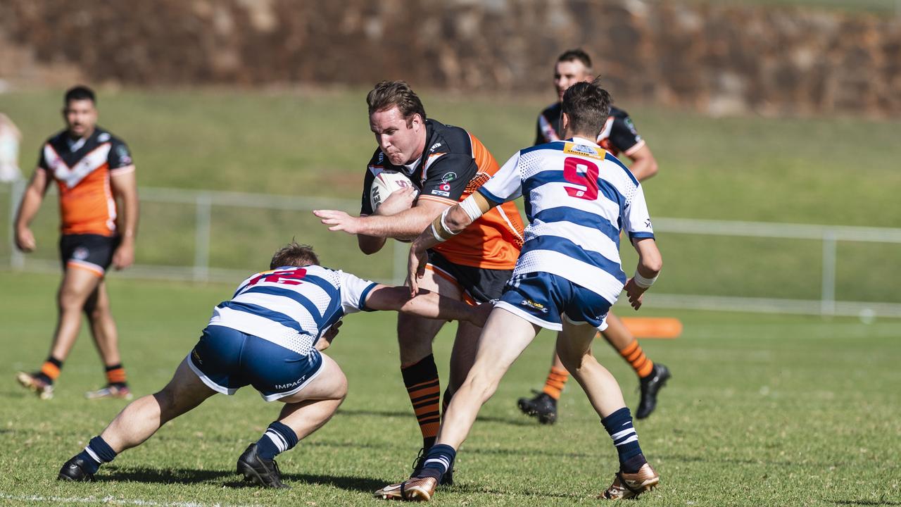 Mitchell Murphy of Southern Suburbs against Brothers in a 2023 TRL A Grade match. Brothers and Souths played for the Brett Johnson Memorial Shield at the weekend. Picture: Kevin Farmer