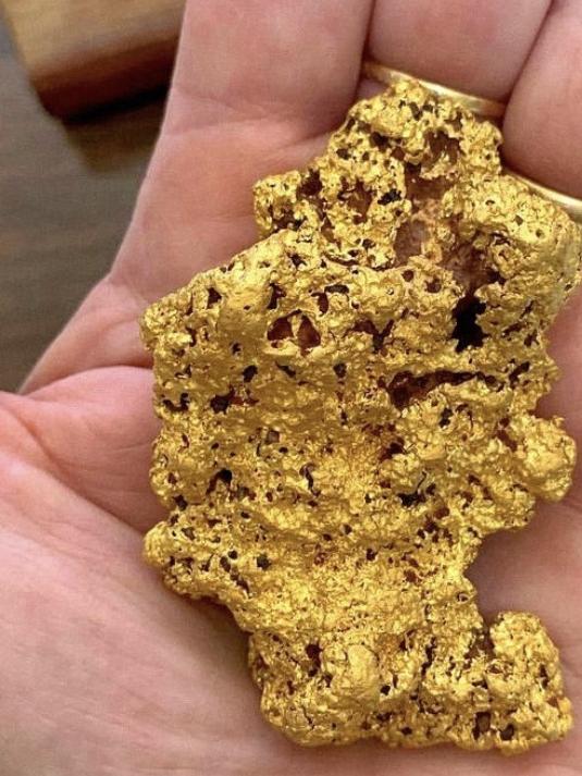 A seven-ounce gold nugget found by Tyler's father (worth $20,000). Picture: supplied