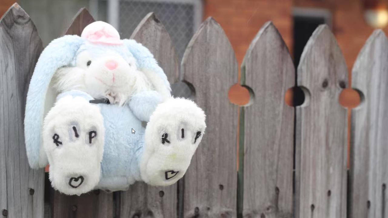 Tributes have been left outside the house where a nine-year-old boy was found dead. Picture: ABC