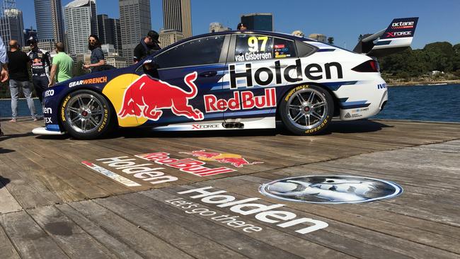 Red Bull Holden Racing Team launch in Sydney Harbour. Pic: Will Dale