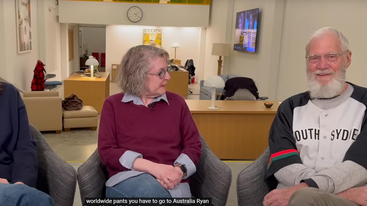 David Letterman (right) has made the bizarre claim that he and Billy Crystal have bought the South Sydney Rabbitohs. Credit: YouTube.