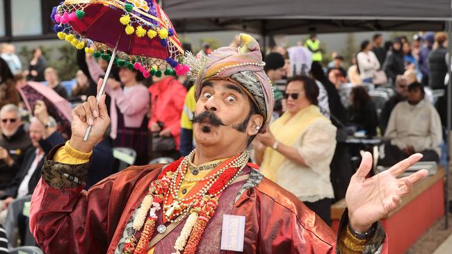 Prince Ravi Raja performing at the North Geelong Secondary College’s Multicultural Festival. Picture: Alison Wynd