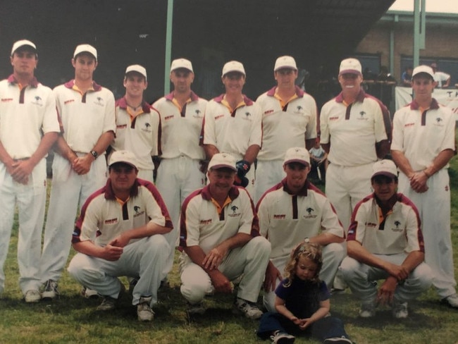 Dean Jones and his Delacombe Park teammates. Picture: Delacombe Park CC