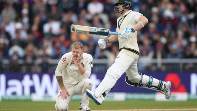 Ben Stokes, the hero of Headingley, was left broken after a punishing day in the field.