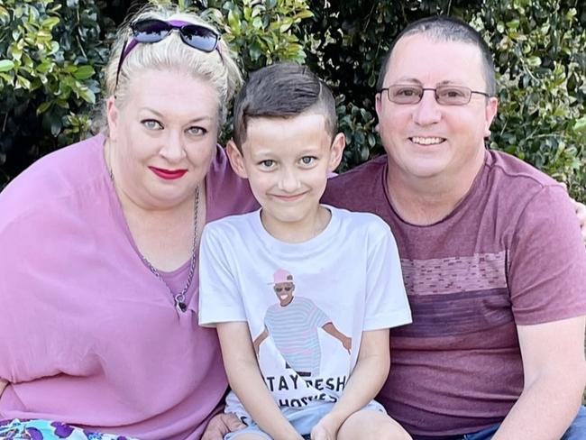 Mum Teresa cares for her nine-year-old son Alistair, while her husband Scott works. Picture: Supplied.