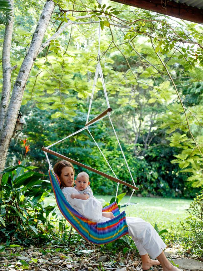 <s1>The hugely popular swinging hammock chair from Swingz n Thingz</s1>. Picture: Supplied