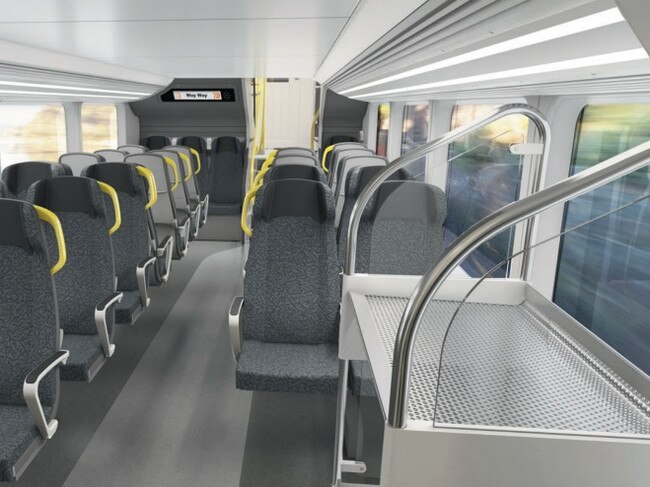 Intercity fleet Artist's impression of a carriage with room for luggage storage.