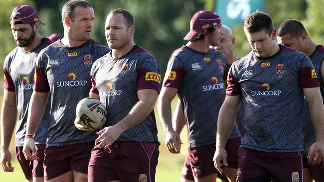 Matt Scott during Queensland Origin team training. Pics Adam Head