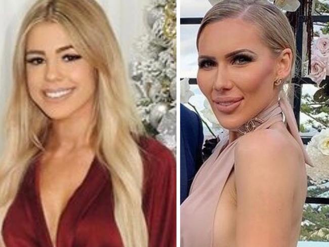 Thumbnail image for Emily (left) and Sara (right) Douna, wives of twins Charbel Douna and Elie Douna charged over an alleged $15 million fraud.