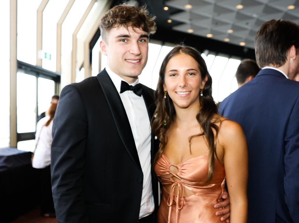 Oscar Newbury and Hannah Riches at The Hutchins School leavers dinner. Picture: Mireille Merlet