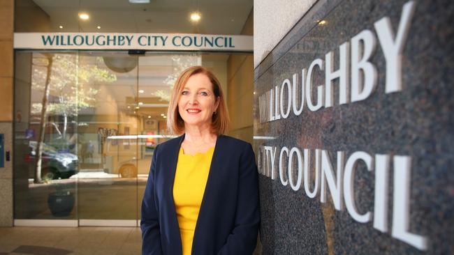 Willoughby Mayor Gail Giles-Gidney out the front of Willoughby Council offices.