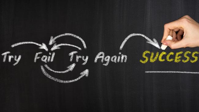 Try, fail, try again, success: Steps to reach your goals.