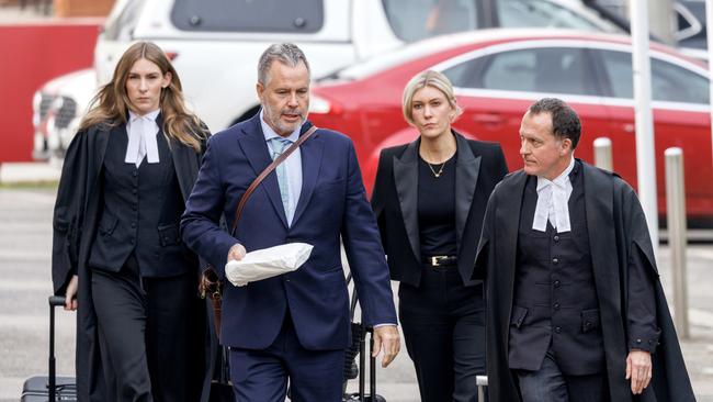 Erin Patterson’s legal team; barrister Sophie Stafford, Lawyer Bill Doogue, Lawyer Ophelia Holloway and Barrister Colin Mandy SC. Picture: NewsWire / David Geraghty