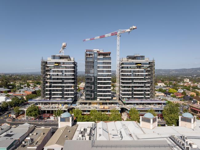 Eighty Eight O'Connell is under construction in North Adelaide. Picture: Commercial &amp; General