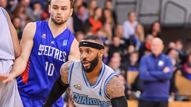 Nunawading Spectres and Hobart Chargers do battle in last year’s grand final. Picture: Jason Edwards