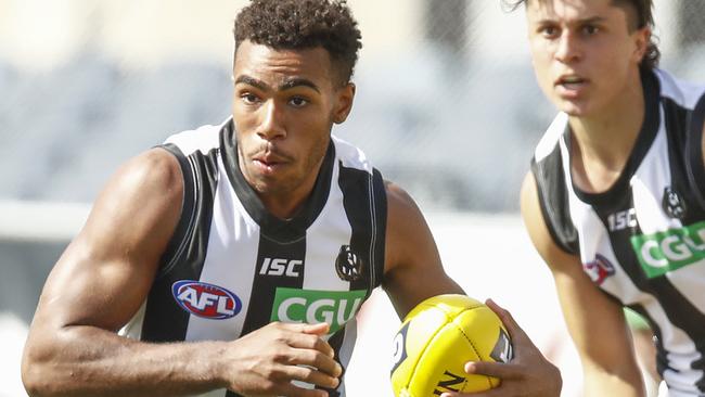 Collingwood’s NGA recruit Isaac Quaynor.