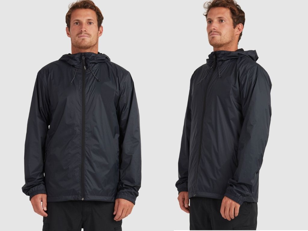 This Quiksilver jacket is meant to protect you from the rain and the wind.