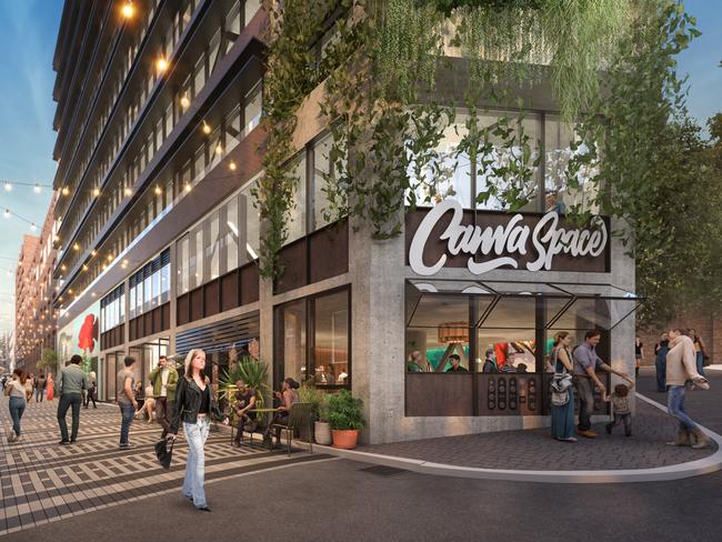 Canva's new Campus, set to rise beside News Corp in Sydney's Surry Hills. Picture: Supplied