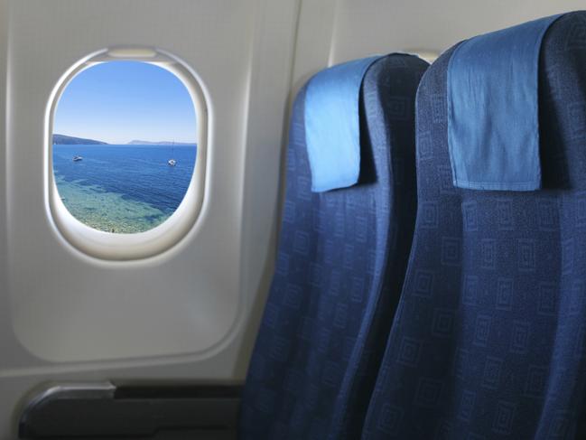 airplane seat and window