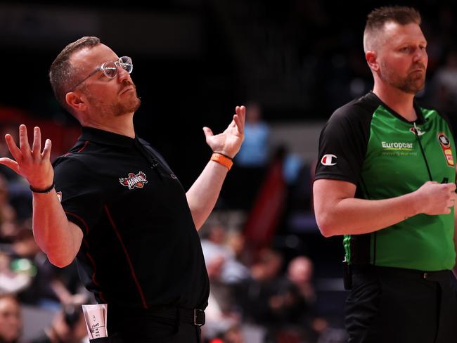 As it was on Monday in Wollongong, Hawks coach Jacob Jackomas was perplexed. Picture: Mark Kolbe/Getty Images