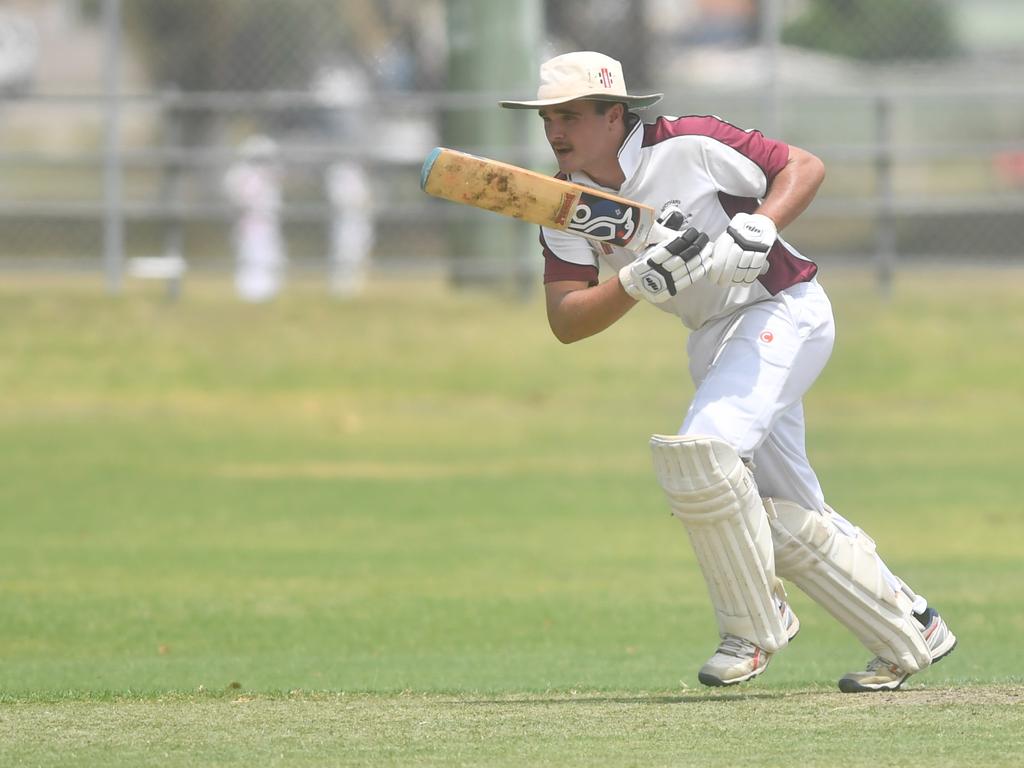 Eli Fahey drives the ball for Brothers at McKittrick Park