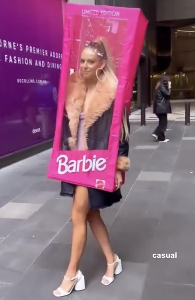 Georgia Geminder celebrated her hen's party with a tribute to Barbie. Picture: Instagram