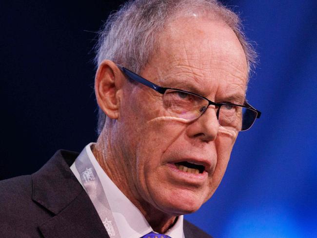 SYDNEY, AUSTRALIA - NewsWire Photos AUGUST 20, 2023: CPAC conservative conference at The Star this morning. Pictured is Doctor Gary Johns a former minister in the Keating Government talking about indigenous Australians. Picture: NCA NewsWire / David Swift