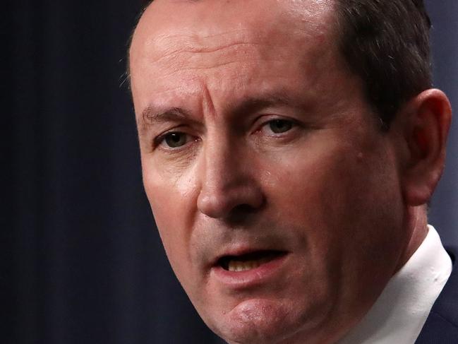 9/7/2021Premier Mark McGowan holds a presser at Dumas House media roomPic Colin Murty the Australian