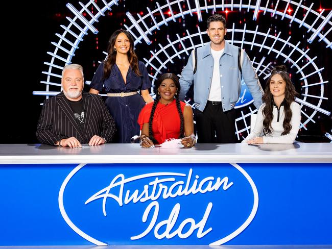 Australian Idol judges and hosts for 2024 Kyle Sandilands, Ricki-Lee Coulter, Marcia Hines, Scott Tweedie, Amy Shark. Picture: Seven