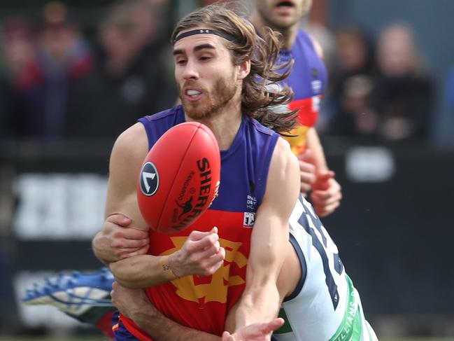 Julian Turner in action for Fitzroy during the VAFA (Premier C) GF: Fitzroy v Old Geelong game. Saturday, September 15. 2018. Picture: David Crosling