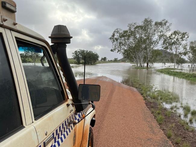 While conditions are easing in parts of the Kimberley, the situation remains very serious with floodwaters rising in Willare and Camballin. Picture: Fitzroy Crossing Police