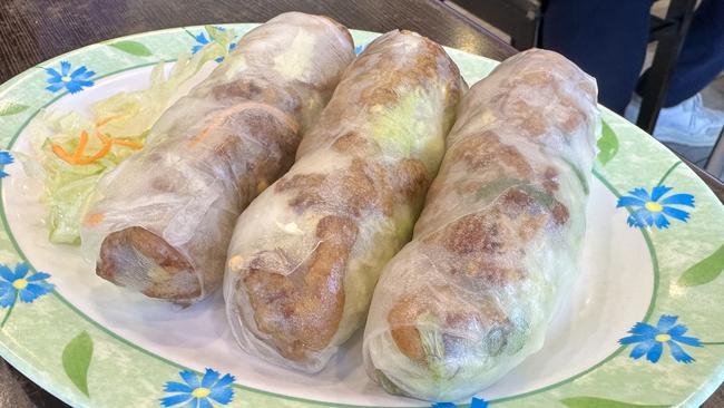 Grilled pork rice paper rolls at Rice Paper Vietnamese Cuisine in Eight Mile Plains.