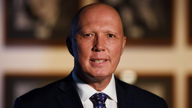 Peter Dutton says he believes in ‘transparency’ and is a strong supporter of a national ICAC. Picture: Tracey Nearmy