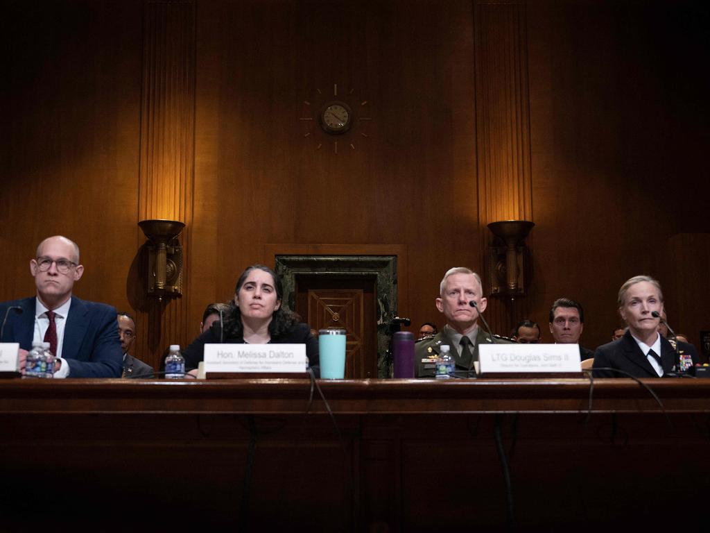 Defense officials Jedidiah Royal, Melissa Dalton, Douglas Sims and Sara Joyne. Picture: Jim Watson/AFP