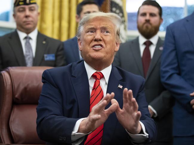 President Donald Trump speaking at the White House. Picture: Manuel Balce Ceneta