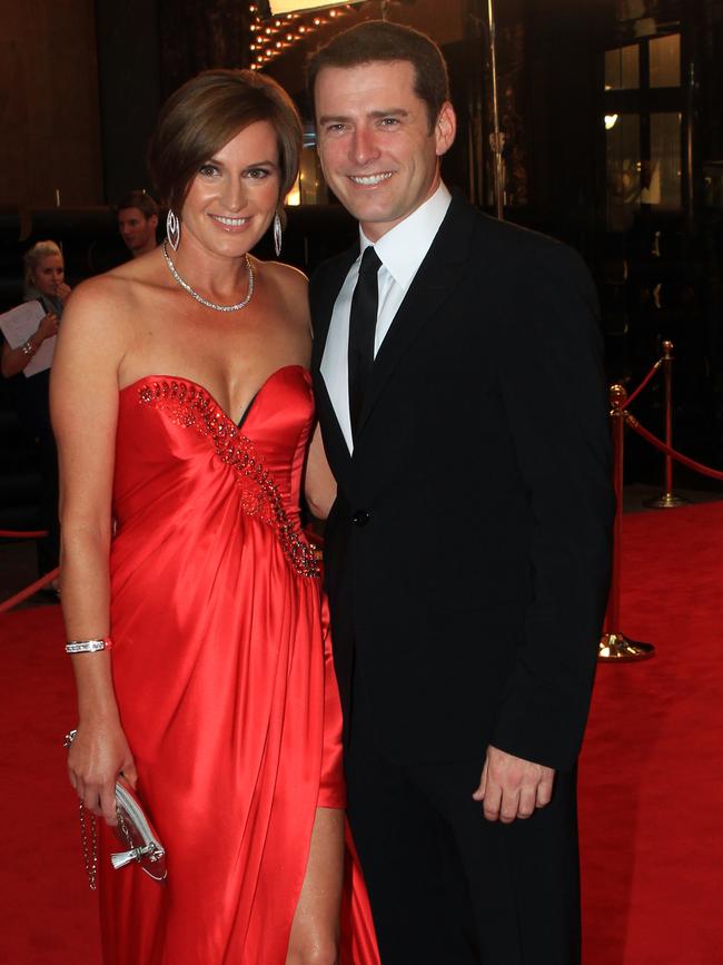 Karl Stefanovic with Cassandra Thorburn in 2011.