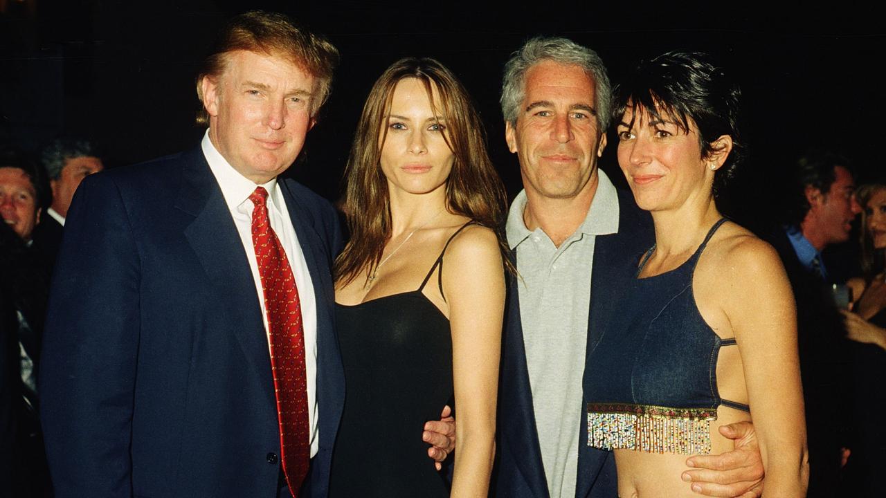 Donald and Melania Trump with Jeffrey Epstein and Ghislaine Maxwell. (Photo by Davidoff Studios/Getty Images)