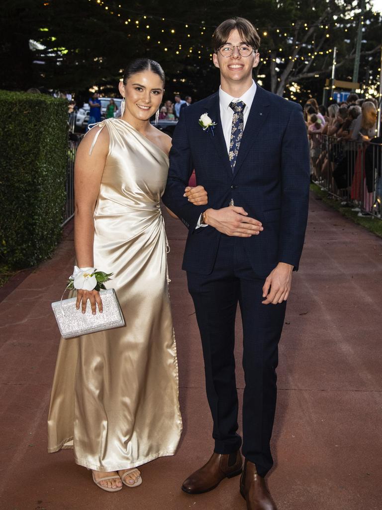 Charlie Biggar and partner Annie Cory at St Mary's College formal at Picnic Point, Friday, March 24, 2023. Picture: Kevin Farmer