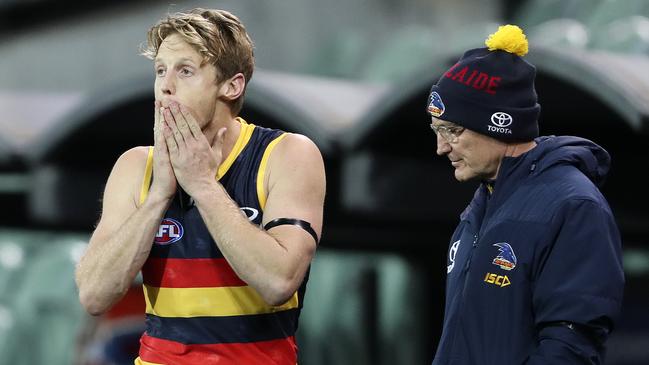 Rory Sloane will be sidelined for some time with a broken hand. Picture: Sarah Reed